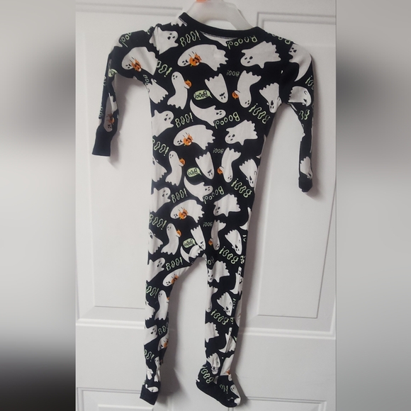 Lot of 2 Halloween 2t Romper Pajamas Ghost Pumpkins Pre-Owned Old NavMarie Nicol - Picture 7 of 7